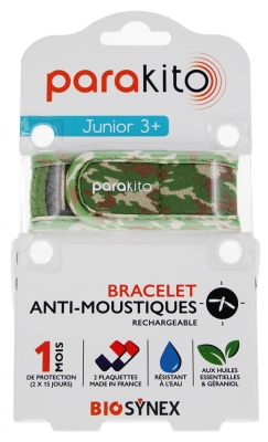 Parakito Pulsera Antimosquitos Recargable Junior - Modelo: Camuflaje