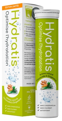 Hydratis Hidratacijos tirpalas 20 putojančių tablečių - Aromatas: Citrinžol?s imbieras
