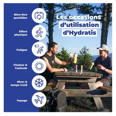 Hydratis Solution d'Hydratation 20 Comprimés Effervescents - Arôme : Pêche
