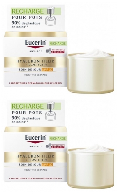 Hyaluron-Filler + Elasticity Cuidado de Día SPF30 Repuesto Lote de 2 x 50 ml