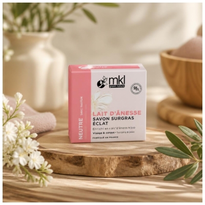 MKL Green Nature Lait d'Ânesse Savon Surgras Éclat 100 g