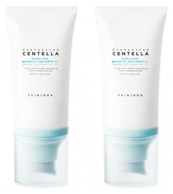 Skin1004 Madagascar Centella Hyalu-Cica Aurinkoseerumi SPF50+ Setti 2 x 50 ml