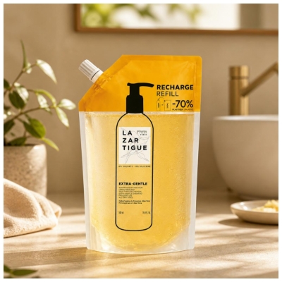 Lazartigue Extra-Gentle Extra-Mildes Shampoo Nachfüllpackung 500 ml