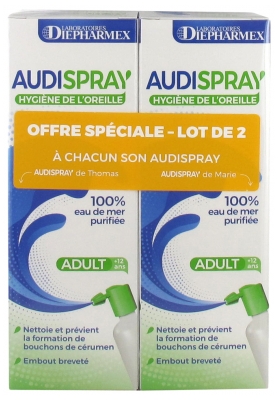 Audispray Vuxen Öronhygien Set med 2 x 50 ml