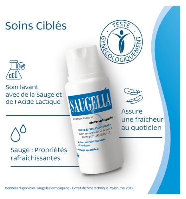 Saugella Dermoliquide Soin Lavant Intime Lot de 2 x 250 ml