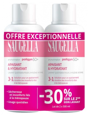 Saugella Poligyn Intīmās Mazgāšanas Līdzeklis 2 x 500 ml iepakojumā