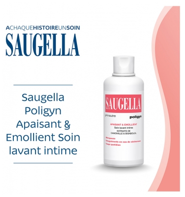 Saugella Poligyn 50+ Soin Lavant Intime Apaisant et Hydratant Ménopause Lot de 2 x 500 ml