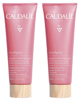 Caudalie VinoHydra Feuchtigkeitsspendende Creme-Maske Set mit 2 x 75 ml