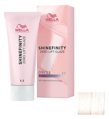 Wella Shinefinity Zero Lift Glaze Kevytväri 60 ml - Väri: 09/13 Erittäin Vaalea Tuhkainen Kultainen Vaalea