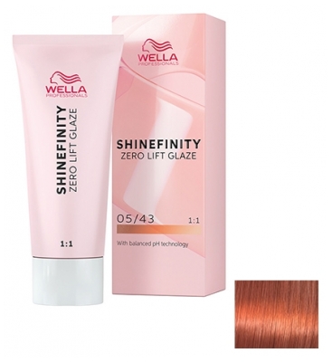 Wella Półtrwała Farba do Włosów 06/6 Wiśniowe Wino Shinefinity - Kolor: 05/43 Jasny Br?z Miedziano-Z?oty