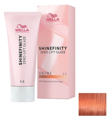Wella Półtrwała Farba do Włosów 06/6 Wiśniowe Wino Shinefinity - Kolor: 06/43 Bardzo jasny z?oty blond