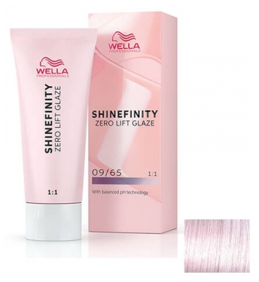 Wella Shinefinity Zero Lift Glaze Coloração Semi-Permanente 60 ml - Cor: 09/65 Louro Muito Claro Violeta Mogno