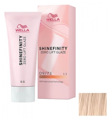 Wella Pusiau permanentūs dažai 06/6 Cherry Wine Shinefinity - Spalva: 09/73 Labai Švies?s Šviesiaplaukiai Rudi Auksiniai