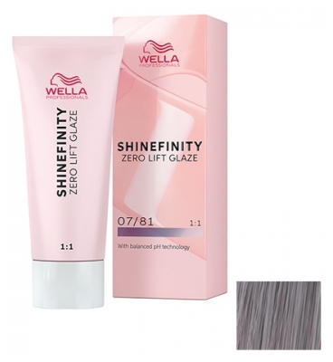 Wella Shinefinity Zero Lift Glaze Coloração Semi-Permanente 60 ml - Cor: 07/81 Louro Cinza Acinzentado Pérola