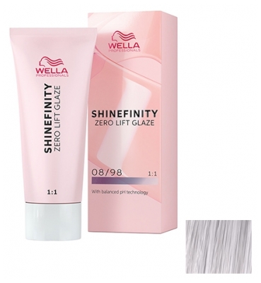 Vopsea Semipermanentă Wella 06/6 Cherry Wine Shinefinity - Culoare: 08/98 Blond Deschis Fumat Perlat