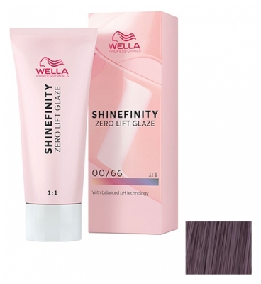 Wella Półtrwała Farba do Włosów 06/6 Wiśniowe Wino Shinefinity - Kolor: 00/66 Intensywny Fiolet