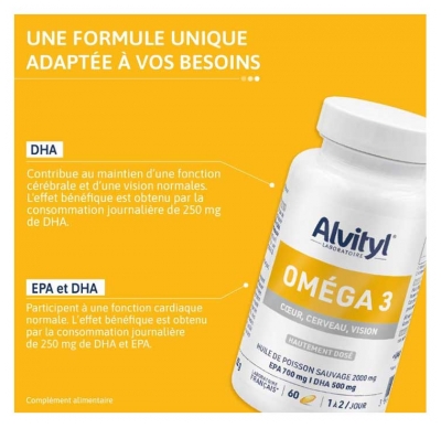 Alvityl Oméga 3 60 Capsules