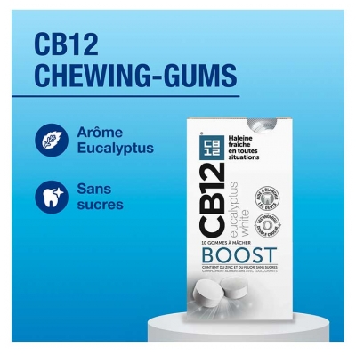 CB12 Boost White Eucalyptus 10 Gommes à Mâcher