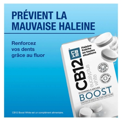 CB12 Boost White Eucalyptus 10 Gommes à Mâcher