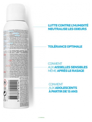La Roche-Posay Déodorant Spray 48H Peaux sensibles Lot de 2 x 150 ml