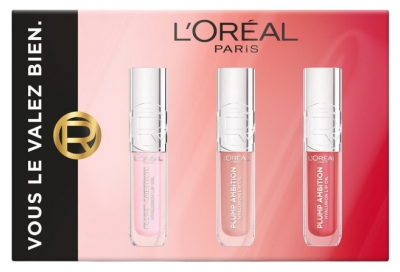 L'Oréal Paris Plump Ambition Objemový olej na rty Trio Box