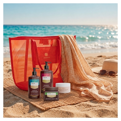Arganicare Kokosnussöl Strandtasche Summer Glow Mattes, sehr trockenes oder lockiges Haar