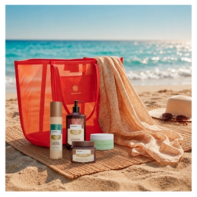 Arganicare Rizinusöl Reisetasche Glow