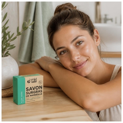 MKL Green Nature Aloe Vera Jabón Extragraso de Marsella 100 g