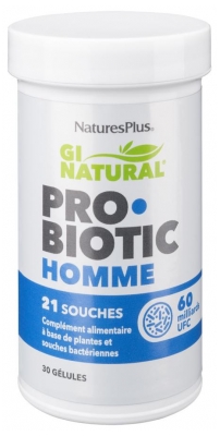 Natures Plus Gi Natural Probiotic Homme 30 Gélules (ieteicams izlietot līdz 31/10/2026)