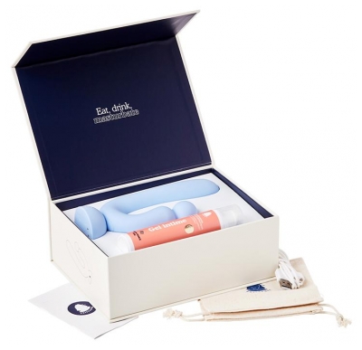Kraftig Chouchou Vibrator + Intimgel 50 ml - Farve : Himmelblå (bedst før 31/10/2026)