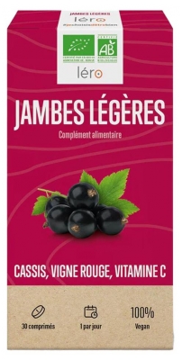 Léro Jambes Légères Bio 30 Comprimés (à consommer de préférence avant le 31/10/2026)