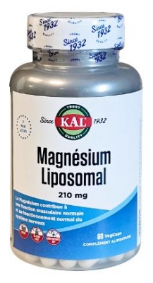Kal Magnésium Liposomal 210 mg 60 Capsules Végétales (à consommer de préférence avant le 31/10/2026)