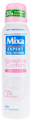Mixa Expert Pele Sensível Sensitive Confort Antitranspirante Calmante 48H Spray 150 ml