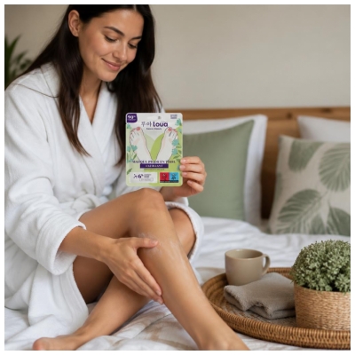 Loua Stoff-Fußmaske Peeling 1 Paar 40 ml