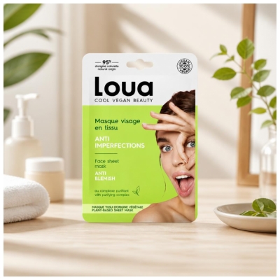 Loua Mască de Față din Material Textil Anti-Imperfecțiuni 23 ml