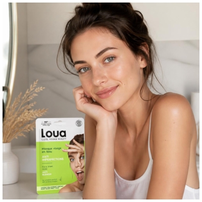 Loua Masque Coréen Visage en Tissu Anti-Imperfections K-Beauty 23 ml