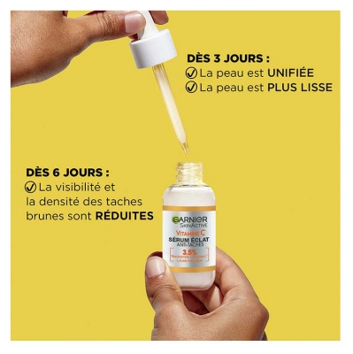Garnier SkinActive Vitamine C Sérum Éclat Anti-Taches 30 ml + Vitamine C Sérum Nuit Booster d'Éclat 30 ml