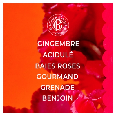 Roger & Gallet Gingembre Rouge Coffret Eau Parfumée Bienfaisante 100 ml + Bougie Parfumée 85 gr Offerte