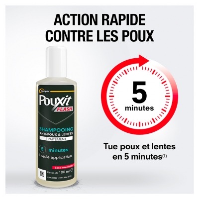 Pouxit Flash Anti-Poux et Lentes Shampoing 100 ml