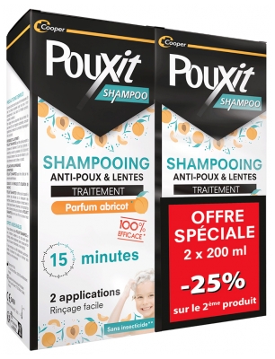Pouxit Anti-luis & Neten Shampoo Set van 2 x 200 ml Speciale Aanbieding