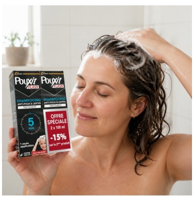 Pouxit Flash Anti-Păduchi și Lindini Șampon Tratament 2 x 100 ml Ofertă Specială