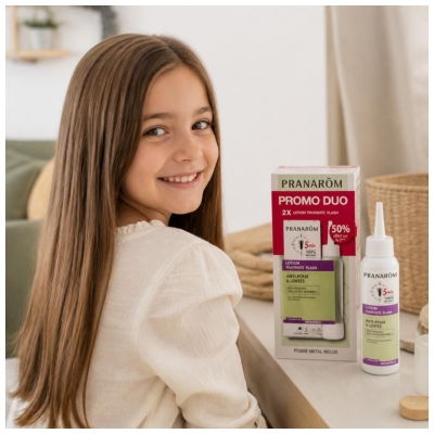 Pranarôm Aromapoux Lotion Traitante Flash Anti-Poux & Lentes Lot de 2 x 100 ml