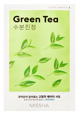 Missha Airy Fit Green Tea Sheet Mask 19 g