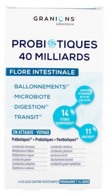 Granions Probióticos 40 Mil Milhões 14 Cápsulas
