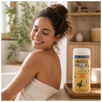 Le Petit Marseillais Crème de Douche & Bain Extra Douce Lait de Vanille Bio 650 ml