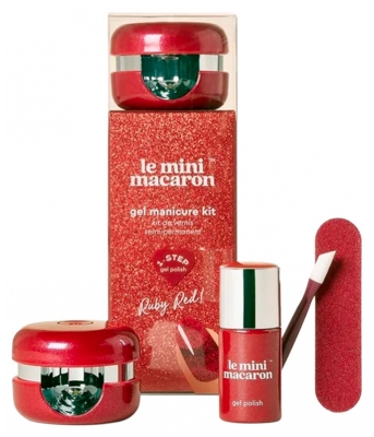 Le Mini Macaron Semi-permanentes Nagellack-Set Cherry Red