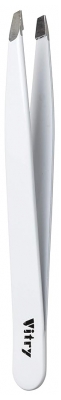 Vitry Professioneel Pincet Roestvrij Staal Bias Bek Kleur 9 cm - Kleur: Wit