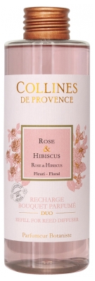 Collines de Provence Navulling Bouquet Parfumé Duo 200 ml - Geur: Roos & Hibiscus