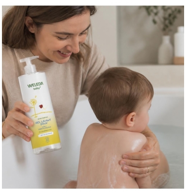 Weleda Baby Gel Lavant Doux au Calendula 2en1 Sans Parfum 400 ml