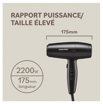 BaBylissPRO Sèche-Cheveux Lupia Noir